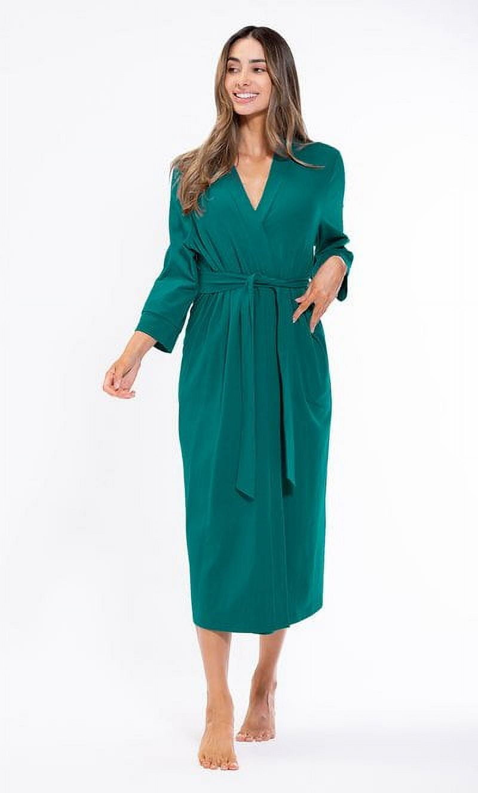 Lightweight Kimono robes for Women Cotton Soft Knit robe, Long V-Neck ...