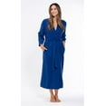 thumbnail image 1 of Lightweight Kimono robes for Women Cotton Soft Knit robe, Long V-Neck Robes For Female Adult Sleepwear Loungewear - Navy Blue - Small, 1 of 15