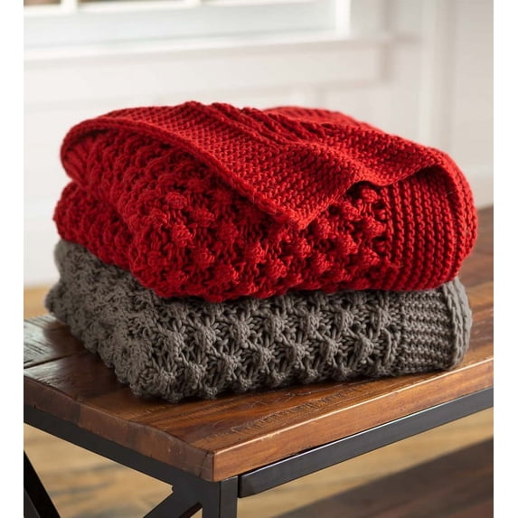 Lightweight Knitted Cozy Acrylic Throw