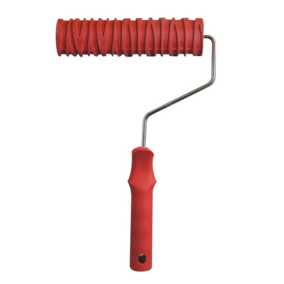 Lightweight Knurling Painting Roller with Ergonomically Handle 7" Paint Roller Embossed Texture Wall Decor Painting Tool