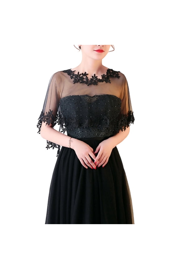 Lightweight Lace Bridal Capelet Shawl Easy Pullover Design Shoulder Wrap For Outdoor Weddings And Photography