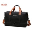 thumbnail image 1 of Lightweight Large Capacity Duffle Handbag, Portable Luggage Bag, Versatile Carry On Overnight Bag, Black, 1 of 10