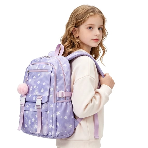 Lightweight Large Capacity Gradient Backpack for Students Stylish School