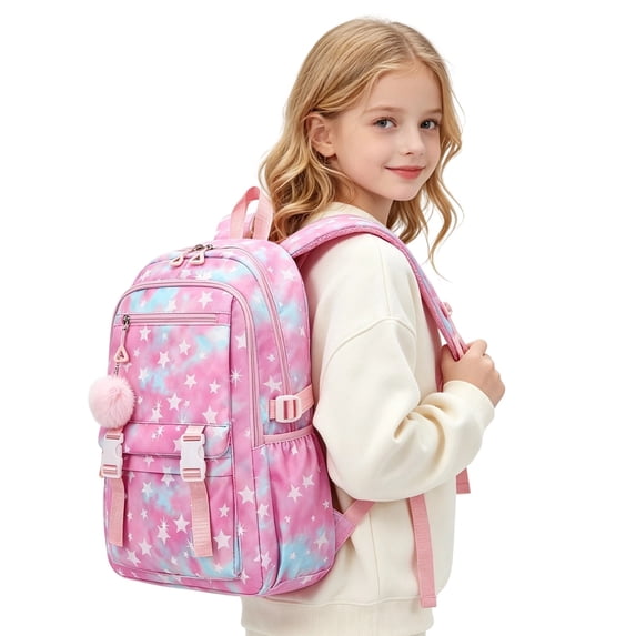 Lightweight Large Capacity Gradient Backpack for Students Stylish School