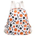 thumbnail image 1 of Lightweight Large Capacity Halloween Backpack For Adults, Multi Pocket Travel School Bag With Spooky Print, Versatile Shoulder Bag For Camping, White, 1 of 9