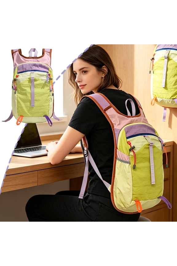 Lightweight Large Capacity Hiking Backpack with Ventilated Shoulder Support, Multi-Compartment Outdoor Travel Bag for Trekking, Camping, and Daily Adventures - Water-Resistant Casual Daypack