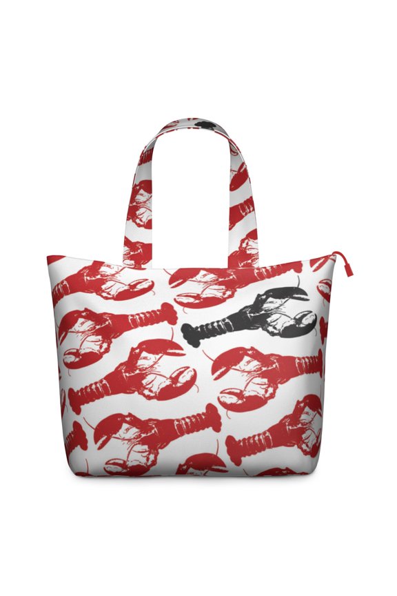 Lightweight Large Capacity Travel Bag with Seafood and Starfish Motifs, Multipurpose Weekender Bag for Tropical and Coastal Use