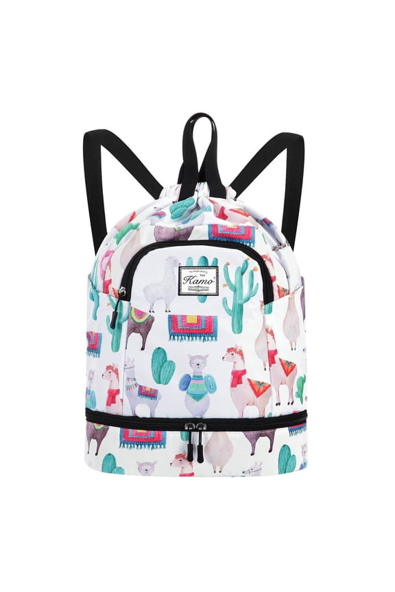 Drawstring Backpack Bag with Shoe Compartment, Large Gym Bag Sackpack Sports Beach Backpack for Men Women