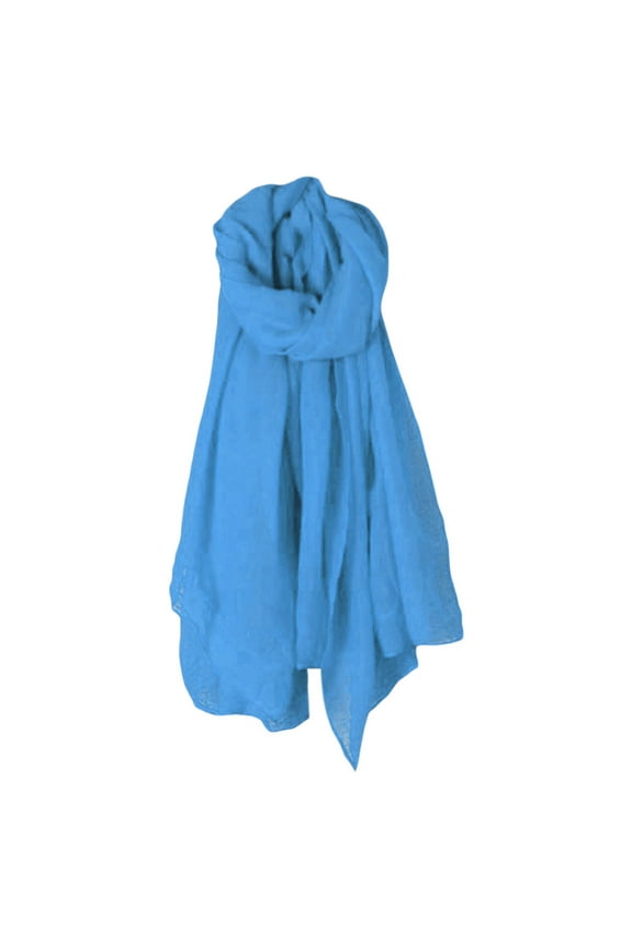 Lightweight Large Scarf Light Shawl Wrap Cotton Linen Feel Large Long Beach Head Scarves for Men and Women Traveling