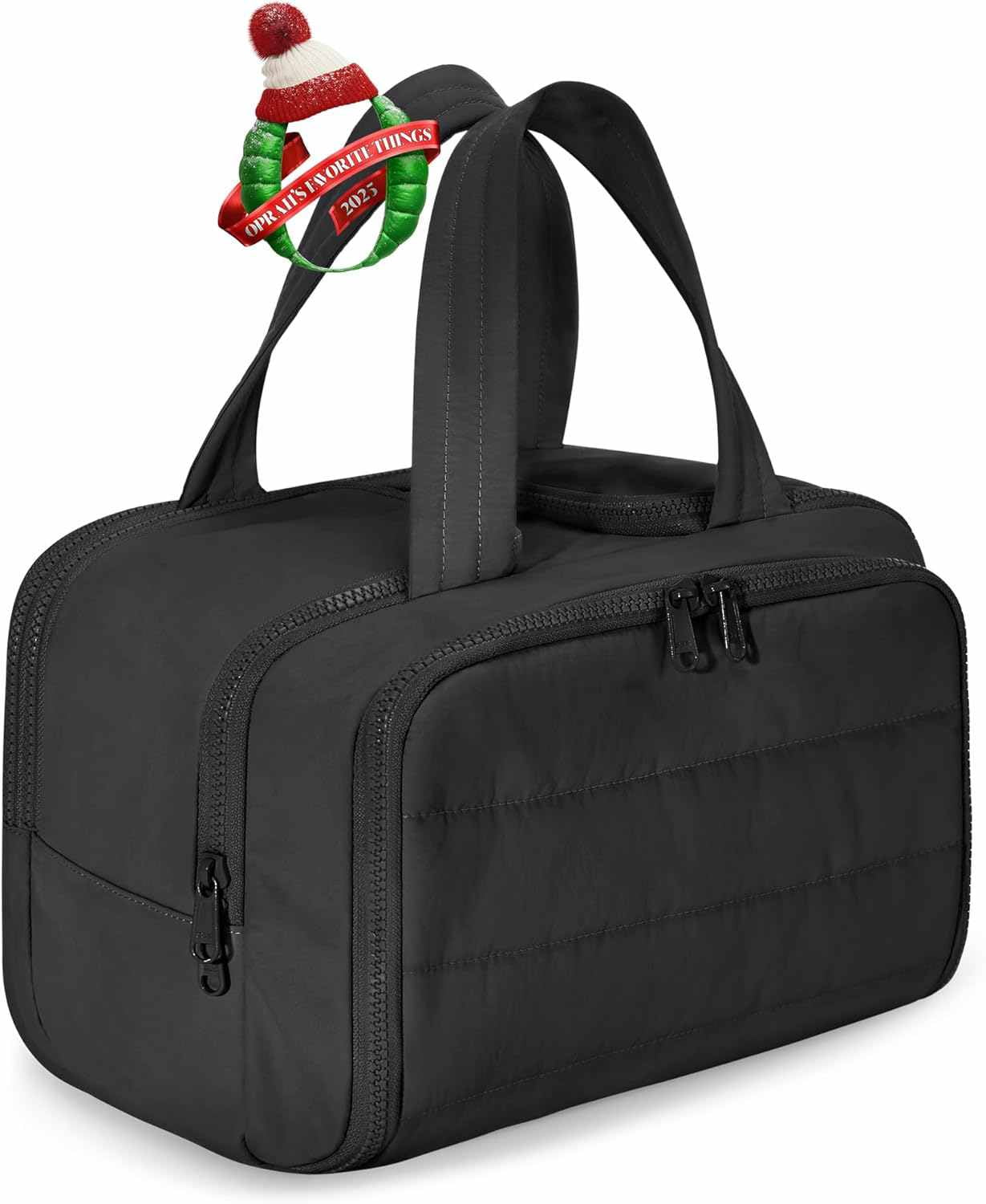 Lightweight Large Travel Toiletry Bag - Women’s Dry Wet Separation Cosmetic Organizer, Wide-Open Leak-Proof 4-Compartment Toiletry Storage (Vacation/Camping)