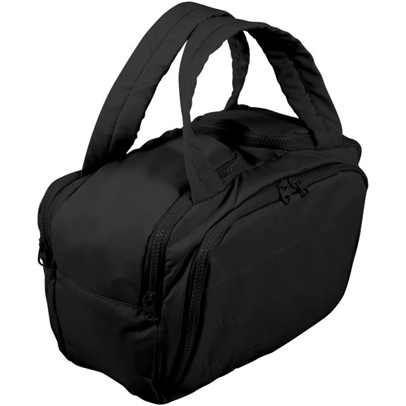 Lightweight Large Travel Toiletry Makeup Bag for Women Polyester Made Multi Compartment Design with Soft Handle and Zipper