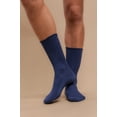 thumbnail image 1 of Lightweight Latex-Free 100% Organic Cotton Crew Socks (2 pairs /pack | Size: 2XL | Color: Melange Blue ), 1 of 4