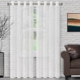 thumbnail image 1 of Lightweight Lattice Sheer Curtain Two Panel Set, 52" x 108", White by Blue Nile Mills, 1 of 5