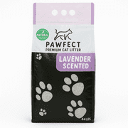 Lightweight Lavender Scented Bentonite Cat Litter, 37.8 lb (20L), Quick-Clumping, 99% Dust-Free, Strong Odor Control