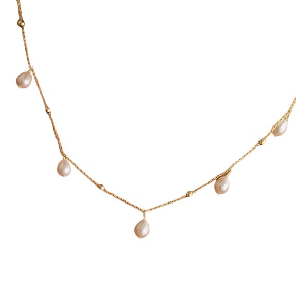 Lightweight Layering Necklace Set Imitation Pearls Alloy Design Clavicle Chain For Everyday Elegances