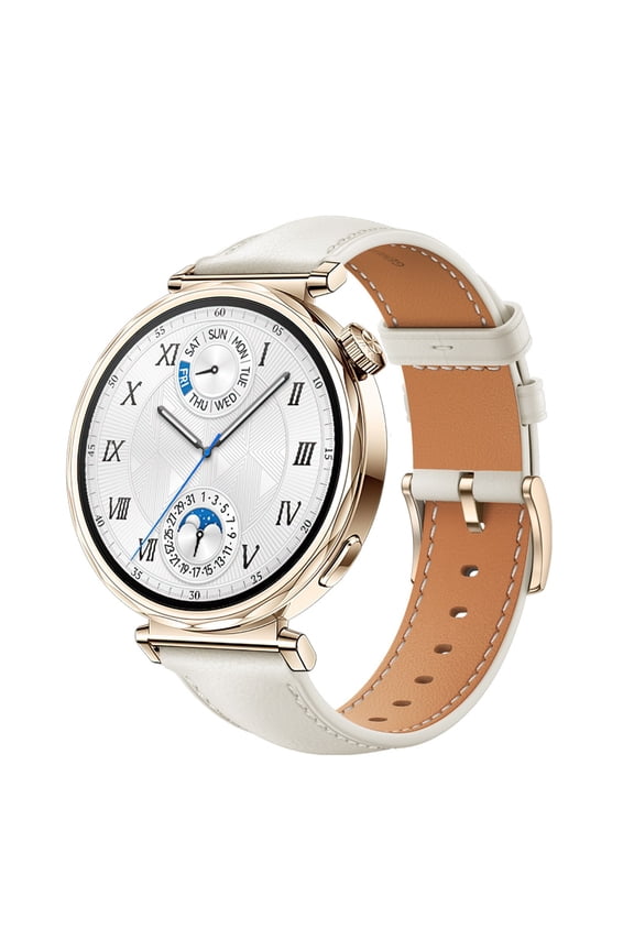 Lightweight Leather Watch Strap Featuring Ultra Bright AMOLED Screen | With Adjustable Buckle Closure For For Standard 22MM Watches | Excellent For Heart Monitoring Blue