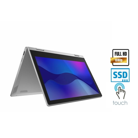 Lightweight Lenovo Convertible 2-in-1 Touchscreen 11.6" FHD (1920 x 1080) IdeaPad Flex 3 Intel Pentium Silver N5030 Quad-core (4 Core) 1.10 GHz - 4 GB RAM - 128 GB SSD Platinum Grey