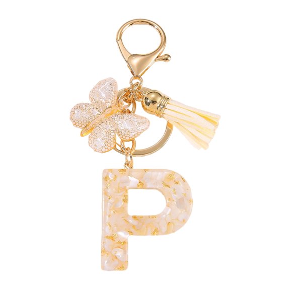 Lightweight Letter Key Holder Tassels Adornment For Bags Purses Stylish Keyring