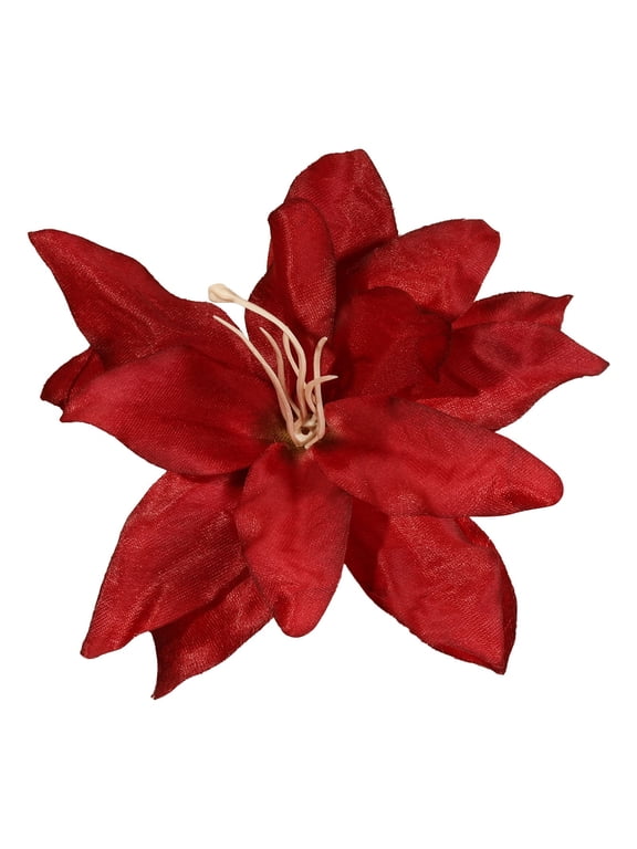 Lightweight Lily Artificial Flower Hair Clip, 5.5x5.3 Inch Tropical Hair Pin, Secure Women Hair Accessory for Beach, Wedding, Vacation and Party Styling