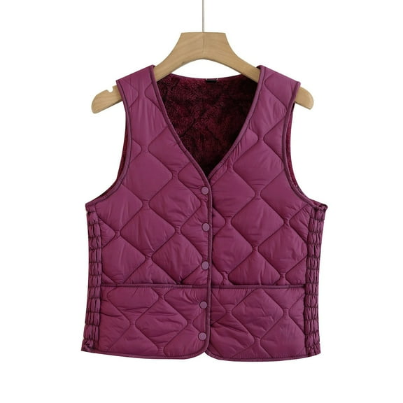 Lightweight Lined Sleeveless Vest for Everyday Casual Wear Thermal Inner Layer Warm Thin Strap Warmer for Autumn and Winter Women's Bomber Jacket Casual Coat