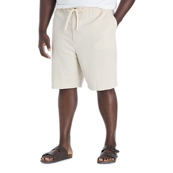 Lightweight Linen-Blend Beach Shorts Natural 3XLT