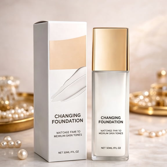 Lightweight Liquid Foundation, Natural Look Face Makeup Foundation, Smooth Finish Base Makeup for Even Skin Tone