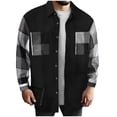 thumbnail image 1 of Lightweight Long Sleeve Shirt Men Men's Plaid Long Sleeve Button Down Shirt Pocket Front Casual Shirts, 1 of 9
