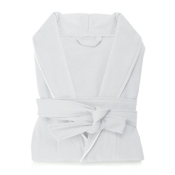Lightweight Long Waffle Unisex Spa Robes For Women And Men White Color, Cotton Luxurious Robe One Size