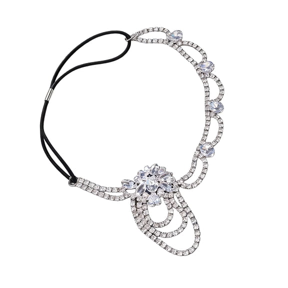 Lightweight Rhinestones Headdress 1920s for Women Wedding Cosplay Flapper Jewelry