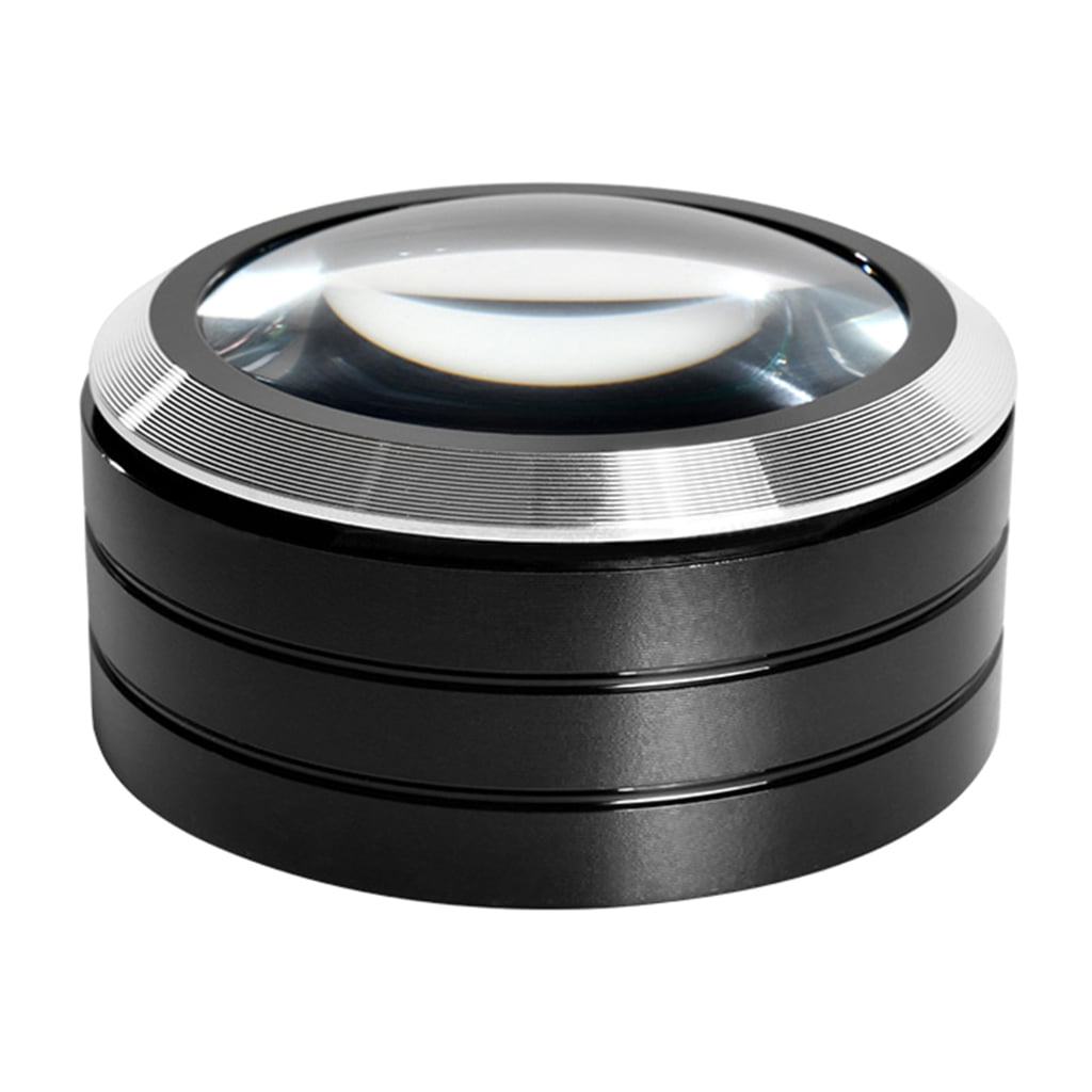 Lightweight Magnifier Glass for Books Desk Paperweight with Elegant Metal Finish