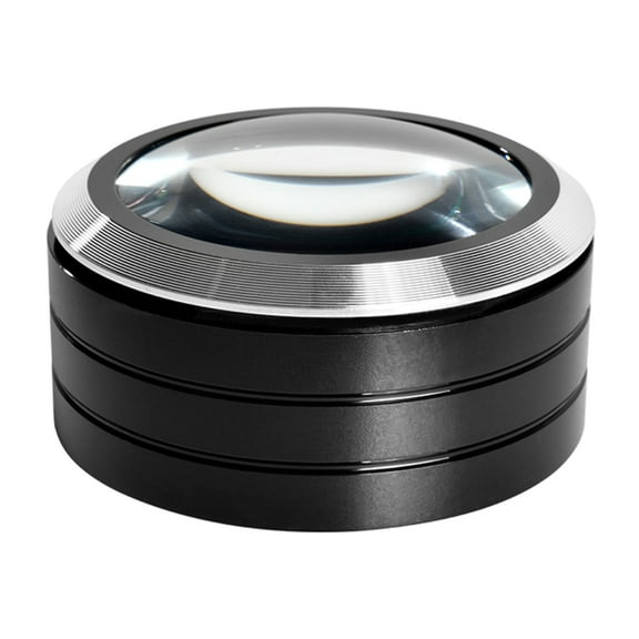 Lightweight Magnifier Glass for Books Desk Paperweight with Elegant Metal Finish