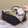 thumbnail image 1 of Lightweight Makeup Bag for Travel Minimalist Toiletry Pouch with Zipper, 1 of 8