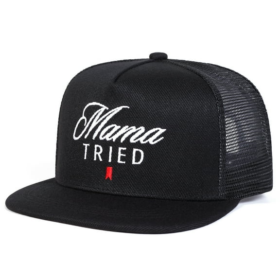 Lightweight Mama Tried Cap Lightweight Polyester "Mama Tried" Embroidered Baseball Cap Adjustable, Casual Outdoor Sports & HipHop Style, Perfect for Spring & Fall, Travel, Beach, and Parties, Be