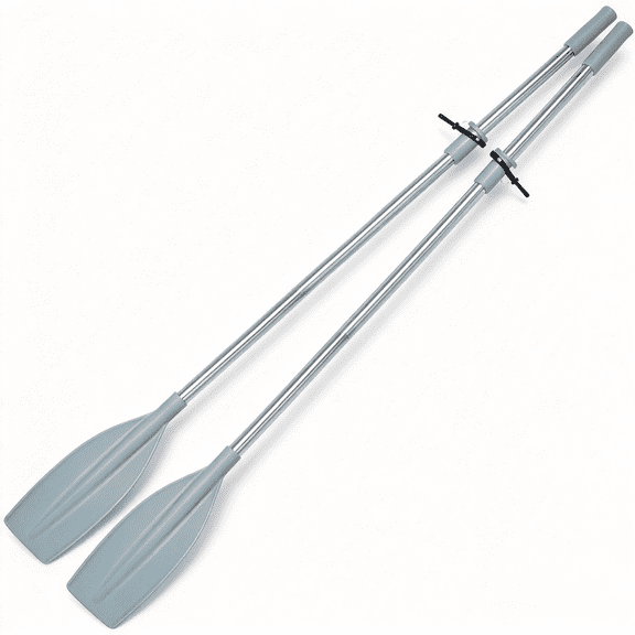 Lightweight Marine Grade Aluminum Boat Oars with Oar Stops - 2-Piece Pair