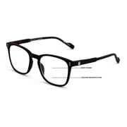 Lightweight Men Progressive Bifocal Reading Glasses   No Line, No Bubble   Clear Zero Power on Top Readers CR01 +2.00