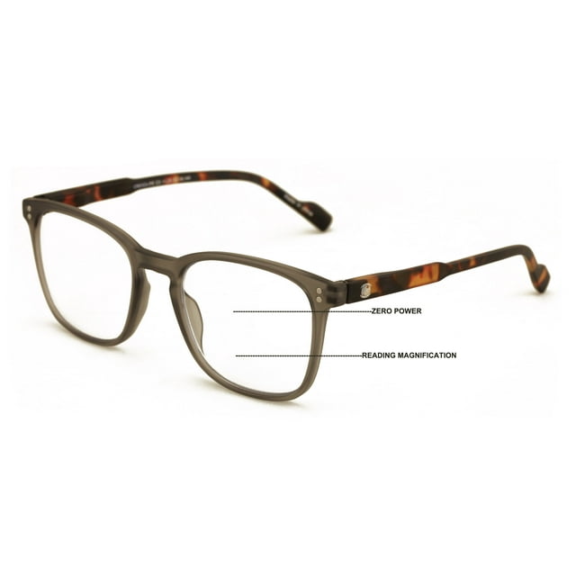 Progressive 3-Tier Bifocal Reading Glasses – No Line, Metal Frame, Spring Hinges (Men/Women/Unisex)