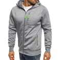thumbnail image 1 of Lightweight Men's Fitness Hoodie Full Zip Adjustable Drawstring Hoods Sweatshirt Jackets For Training Hiking Daily Wear, 1 of 7