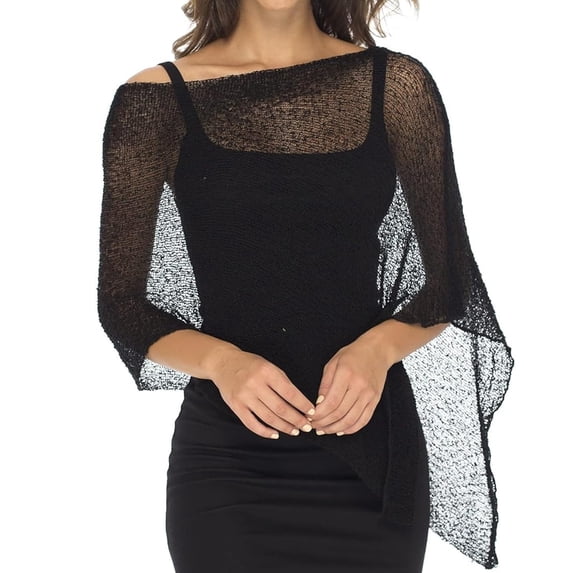 Lightweight Mesh Poncho Womens Summer Pullover Sweater