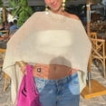 thumbnail image 1 of Lightweight Mesh Poncho Womens Summer Pullover Sweater, 1 of 4