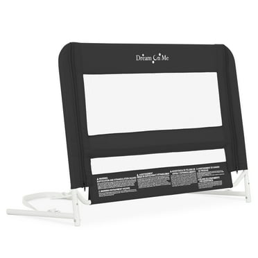 Lightweight Mesh Security Adjustable Bed Rail with Breathable Mesh Fabric in Black - 33'L X 14" W X 23" H