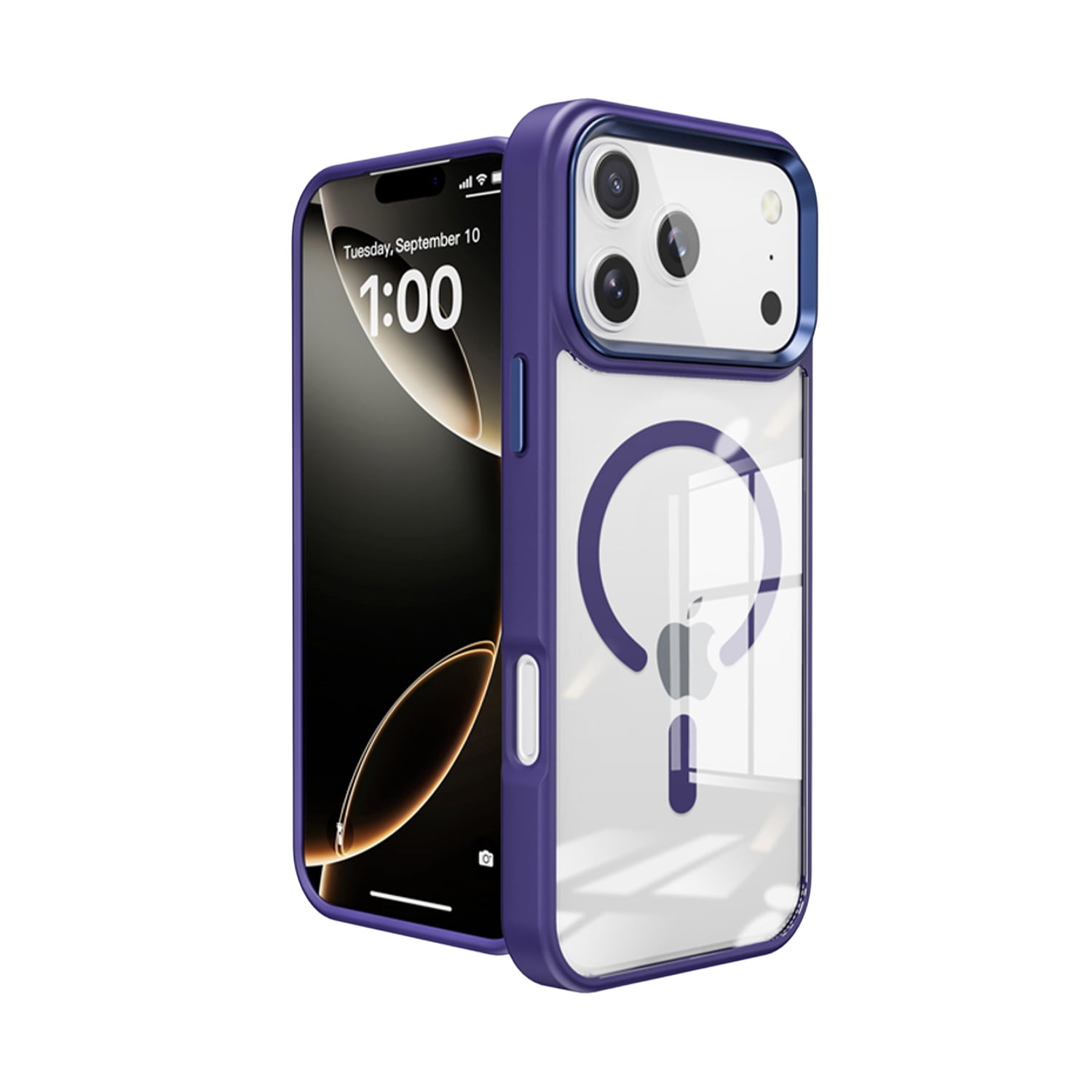 Lightweight Metal Case with Wireless Charging for iPhone 17 Pro Max - Purple