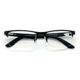 thumbnail image 1 of Lightweight Metal Half Rim Reading Glasses With Anti-reflective AR Coating Spring Hinge Reader - TR90 Temple, 1 of 3