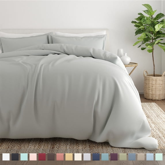 Lightweight Microfiber Duvet Cover Set with Zipper Closure, Twin/Twin XL, 1 Duvet Cover and 1 Pillow Sham, Gold