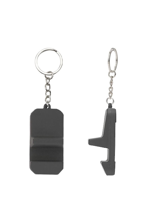 Lightweight Mobile Phone Stand Keyring Holder with Metal Plating and PVC for Desk Use