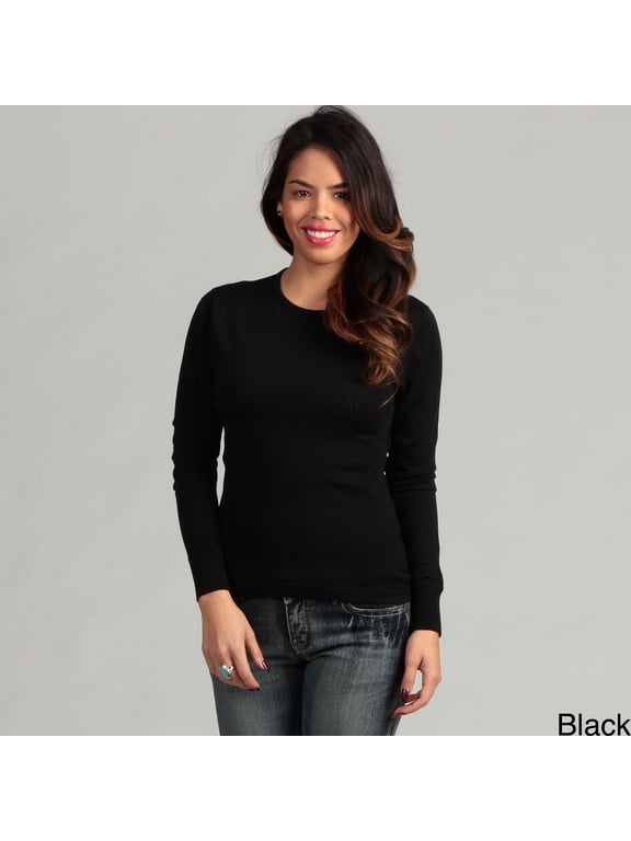 Lightweight Women's Wool Crew Top - 100% Merino Wool
