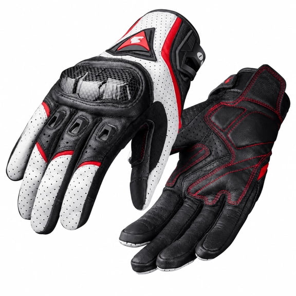 Lightweight Motorcycle Gloves for Men & Women,Carbon Fiber Touch Screen Gloves for All-Season Riding