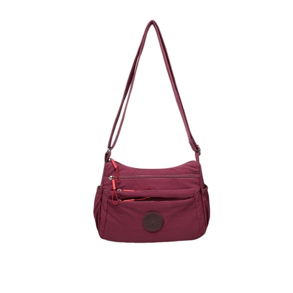 Lightweight Multi-Compartment Crossbody Bag for Travel Adjustable Strap Casual One-Shoulder Purse Durable Water-Resistant Nylon, Secure Zipper Pockets, Unisex, Versatile for Work, Outdoor