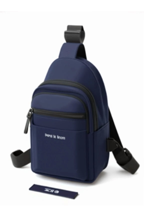 Lightweight Multi-Pocket Crossbody Sling Backpack – Army Green/Navy Blue/Gray/Black – 13×7×4 in