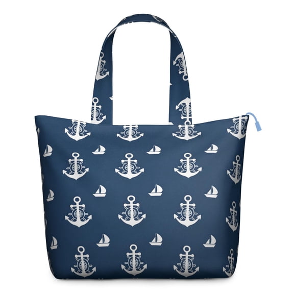 Lightweight Multipurpose Travel Duffel Bag with Marine Compass and Sailing Vessel Designs, Weekender Bag for Weekend Getaways and Fitness