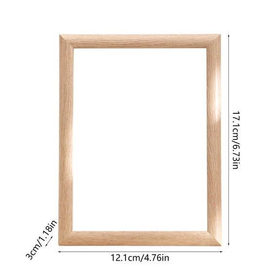 Lightweight Natural Beige Wood Picture Frame, 6.73"x4.76" Dual-Purpose Photo Frame, Tabletop & Wall Mount Decorative Display for Home, Office & Family Photos